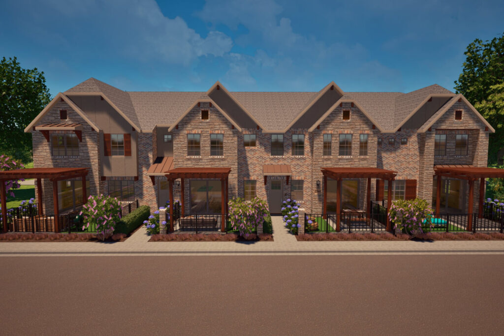 Townhomes 25x2 traditional street view